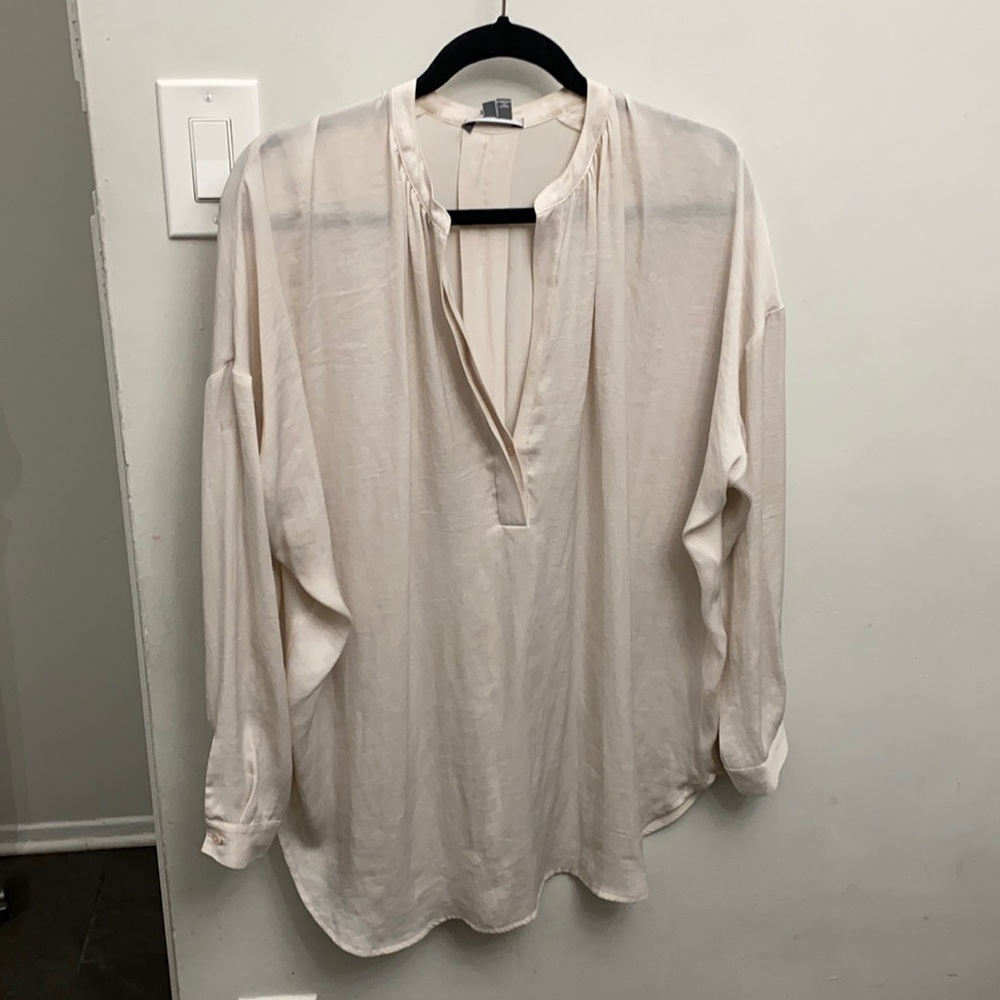 VINCE Cream Blouse Sz S